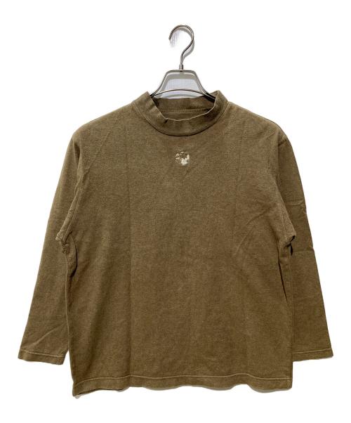 HAI SPORTING GEAR（ハイスポーティングギア）HAI SPORTING GEAR (ハイスポーティングギア) モックネックカットソー ブラウン サイズ:Mの古着・服飾アイテム