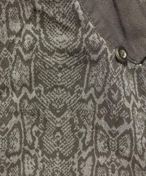 PLAY BOY BY PACSUN（プレイボーイ バイ パクサン）PLAY BOY BY PACSUN (プレイボーイ バイ パクサン) パイソン柄オープンカラーシャツ ブラック サイズ:Mの古着・服飾アイテム