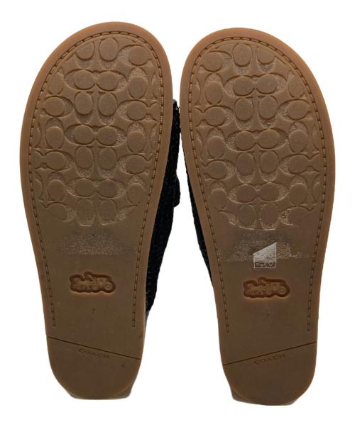 COACH（コーチ）COACH (コーチ) ツー バンド プラットフォーム スライド ブラック サイズ:24の古着・服飾アイテム