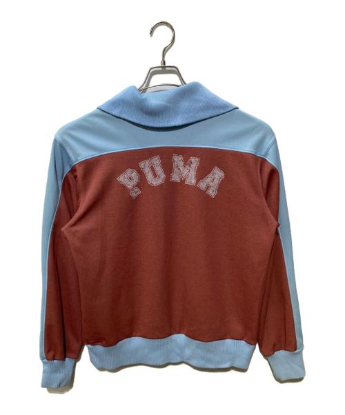 PUMA（プーマ）PUMA (プーマ) トラックジャケット ボルドー×ライトブルー サイズ:SIZE0の古着・服飾アイテム