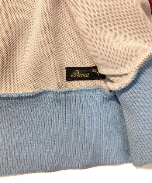 PUMA（プーマ）PUMA (プーマ) トラックジャケット ボルドー×ライトブルー サイズ:SIZE0の古着・服飾アイテム