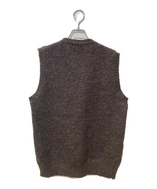 Jamieson's（ジャミーソンズ）Jamieson's (ジャミーソンズ) フェアアイル柄 ウールニット ベスト ブラウン サイズ:FREEの古着・服飾アイテム