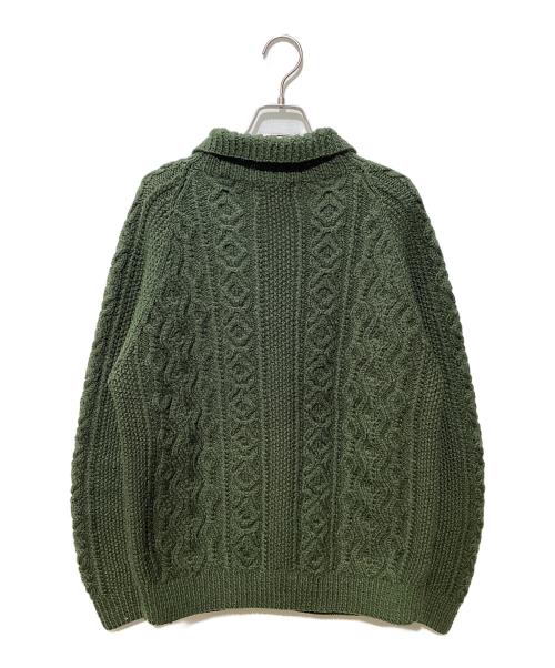 INVERALLAN（インバーアラン）INVERALLAN (インバーアラン) アランニットカーディガン グリーン サイズ:不明の古着・服飾アイテム