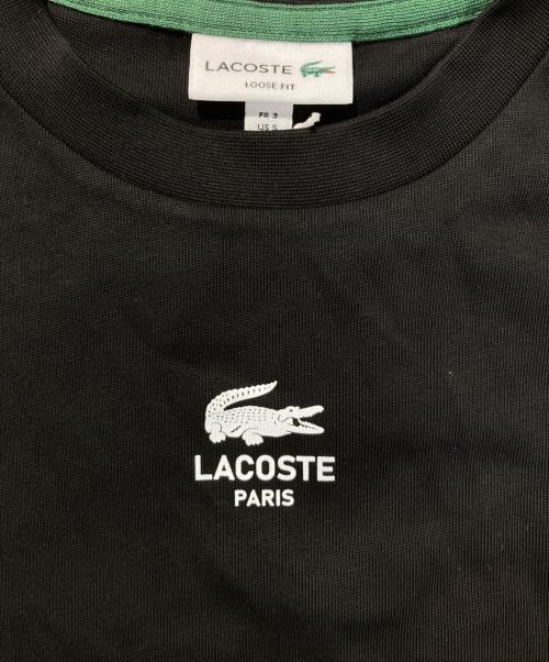 LACOSTE（ラコステ）LACOSTE (ラコステ) PARISロゴヘビーオンスTシャツ ブラック サイズ:Sの古着・服飾アイテム