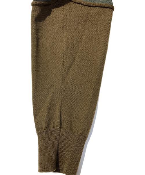 COMME des GARCONS HOMME（コムデギャルソン オム）COMME des GARCONS HOMME (コムデギャルソン オム) 梳毛天竺切替カーディガン グリーン×ブラウン サイズ:Mの古着・服飾アイテム