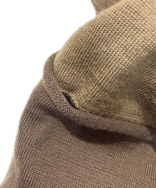 COMME des GARCONS HOMME（コムデギャルソン オム）COMME des GARCONS HOMME (コムデギャルソン オム) 梳毛天竺切替カーディガン グリーン×ブラウン サイズ:Mの古着・服飾アイテム
