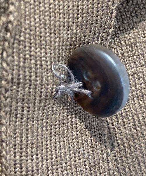 COMME des GARCONS HOMME（コムデギャルソン オム）COMME des GARCONS HOMME (コムデギャルソン オム) 梳毛天竺切替カーディガン グリーン×ブラウン サイズ:Mの古着・服飾アイテム