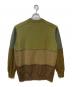 COMME des GARCONS HOMME (コムデギャルソン オム) 梳毛天竺切替カーディガン グリーン×ブラウン サイズ:M：20000円