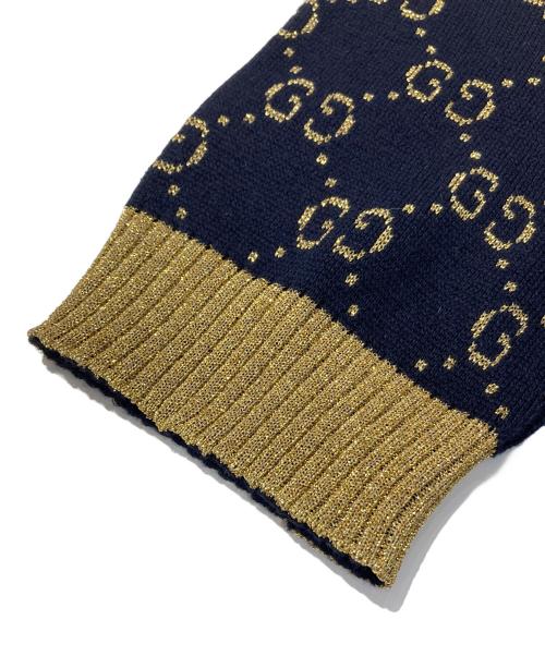 GUCCI（グッチ）GUCCI (グッチ) GGコットンラメファブリックトップス ブラック×ゴールド サイズ:XSの古着・服飾アイテム