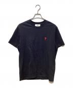 amiアミ）の古着「ハート刺繍Tシャツ」｜ブラック