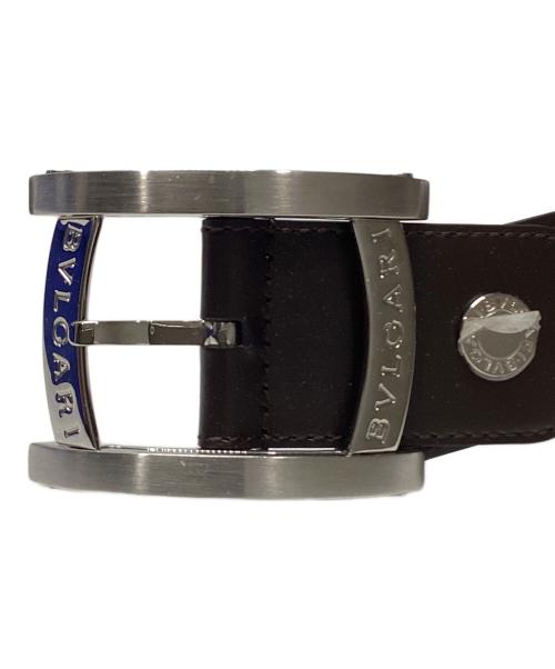 BVLGARI（ブルガリ）BVLGARI (ブルガリ) レザーベルト ブラウンの古着・服飾アイテム