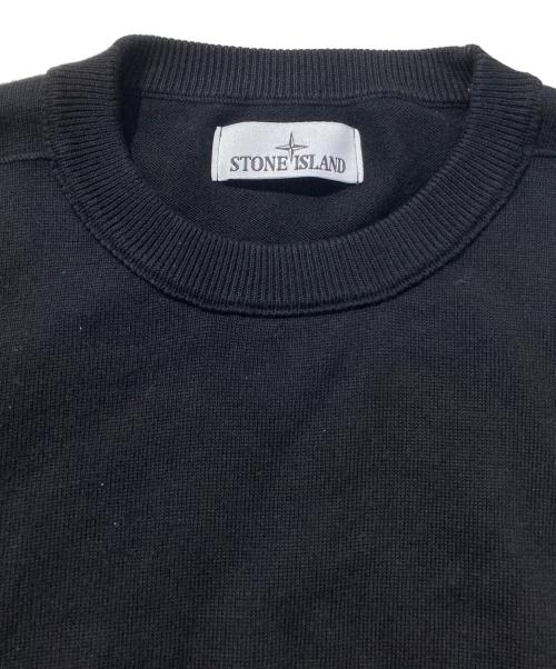 STONE ISLAND（ストーンアイランド）STONE ISLAND (ストーンアイランド) クルーネックニット ブラック サイズ:Sの古着・服飾アイテム