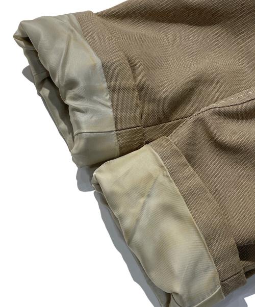 ISSEY MIYAKE（イッセイミヤケ）ISSEY MIYAKE (イッセイミヤケ) レザーパイピングジャケット ベージュ サイズ:3の古着・服飾アイテム