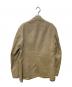 ISSEY MIYAKE (イッセイミヤケ) レザーパイピングジャケット ベージュ サイズ:3：25000円