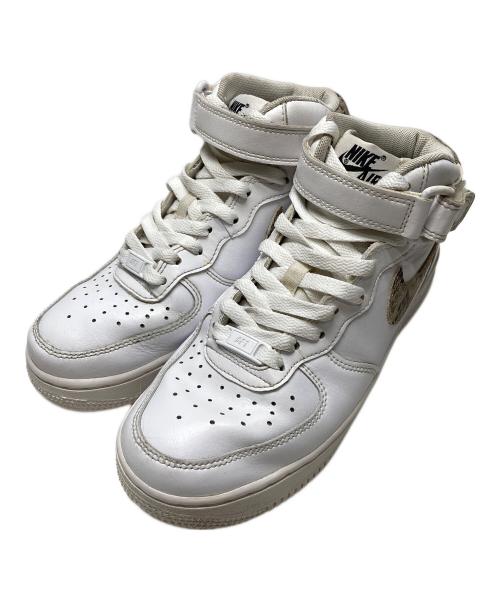 NIKE（ナイキ）NIKE (ナイキ) AIR FORCE 1 '07 MID ヘビ柄 ホワイト サイズ:24㎝の古着・服飾アイテム