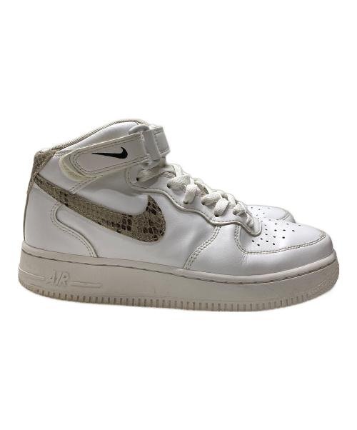 NIKE（ナイキ）NIKE (ナイキ) AIR FORCE 1 '07 MID ヘビ柄 ホワイト サイズ:24㎝の古着・服飾アイテム
