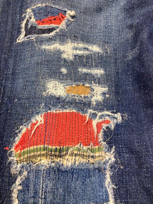 POLO RALPH LAUREN（ポロ・ラルフローレン）POLO RALPH LAUREN (ポロ・ラルフローレン) リメイクデニムパンツ インディゴ サイズ:W26の古着・服飾アイテム