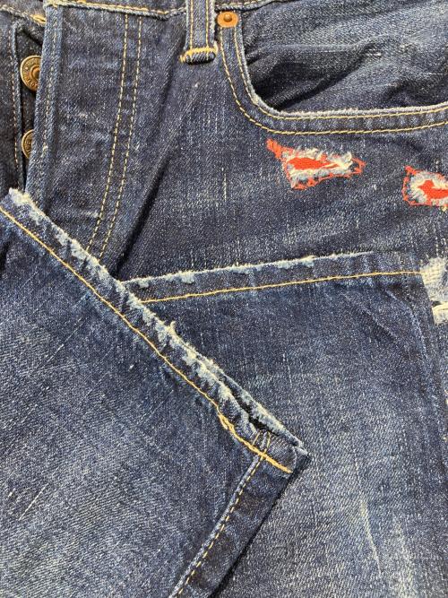 POLO RALPH LAUREN（ポロ・ラルフローレン）POLO RALPH LAUREN (ポロ・ラルフローレン) リメイクデニムパンツ インディゴ サイズ:W26の古着・服飾アイテム