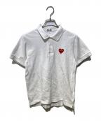 PLAY COMME des GARCONSプレイコムデギャルソン）の古着「ハートパッチポロシャツ」｜ホワイト