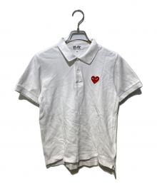 PLAY COMME des GARCONS（プレイコムデギャルソン）の古着「ハートパッチポロシャツ」｜ホワイト