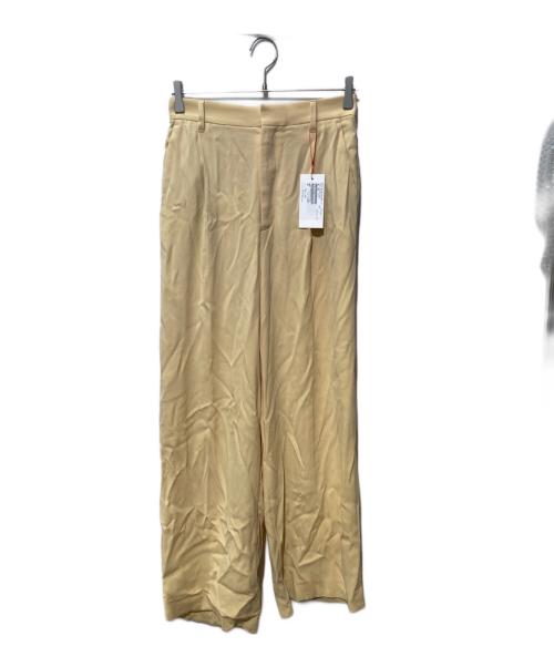 journal standard L'essage（ジャーナルスタンダード レサージュ）journal standard L'essage (ジャーナルスタンダード レサージュ) ジョーゼット タックパンツ イエロー サイズ:36の古着・服飾アイテム