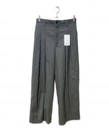 MAISON SPECIAL（メゾンスペシャル）の古着「CORDURA Wool Tow-Tuck Wide Pants」｜グレー