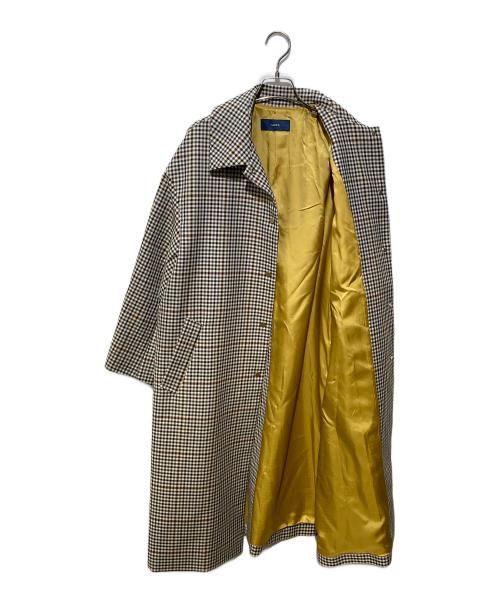 SHIPS（シップス）SHIPS (シップス) チェックステンカラーコート ベージュ サイズ:38の古着・服飾アイテム