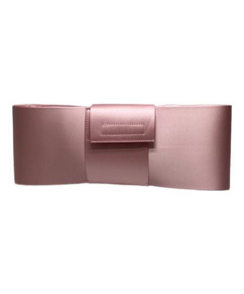 CHARLES & KEITH（チャールズアンドキース）CHARLES & KEITH (チャールズアンドキース) サテンボウイロンゲイティッドショルダーバッグ FlamingoPinkの古着・服飾アイテム
