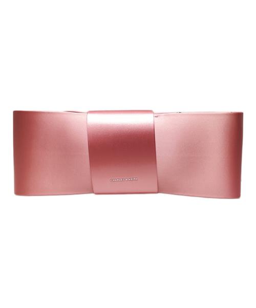 CHARLES & KEITH（チャールズアンドキース）CHARLES & KEITH (チャールズアンドキース) サテンボウイロンゲイティッドショルダーバッグ FlamingoPinkの古着・服飾アイテム