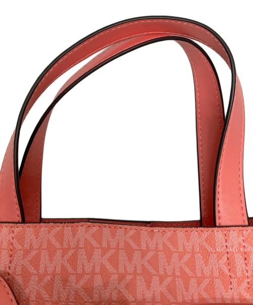 MICHAEL KORS（マイケルコース）MICHAEL KORS (マイケルコース) EMILIAMKシグネチャーラージサッチェル ピンクの古着・服飾アイテム
