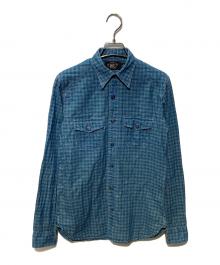 RRL（ダブルアールエル）の古着「チンストチェックシャツ」｜ネイビー