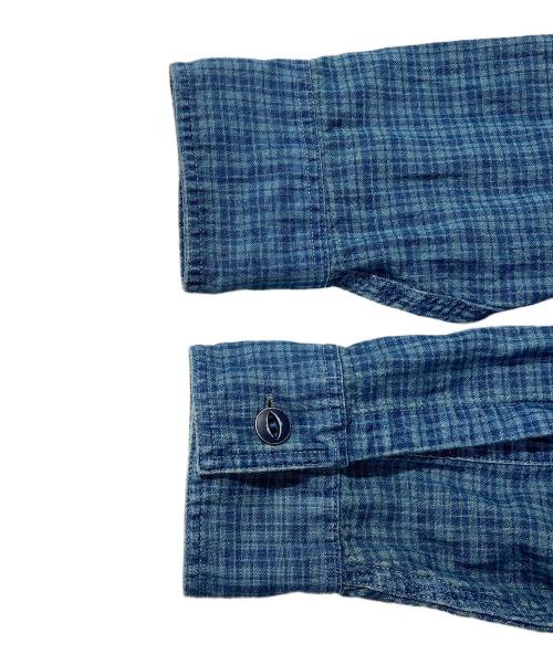 RRL（ダブルアールエル）RRL (ダブルアールエル) チンストチェックシャツ ネイビー サイズ:XSの古着・服飾アイテム