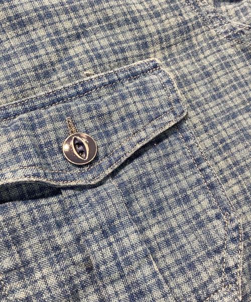 RRL（ダブルアールエル）RRL (ダブルアールエル) チンストチェックシャツ ネイビー サイズ:XSの古着・服飾アイテム