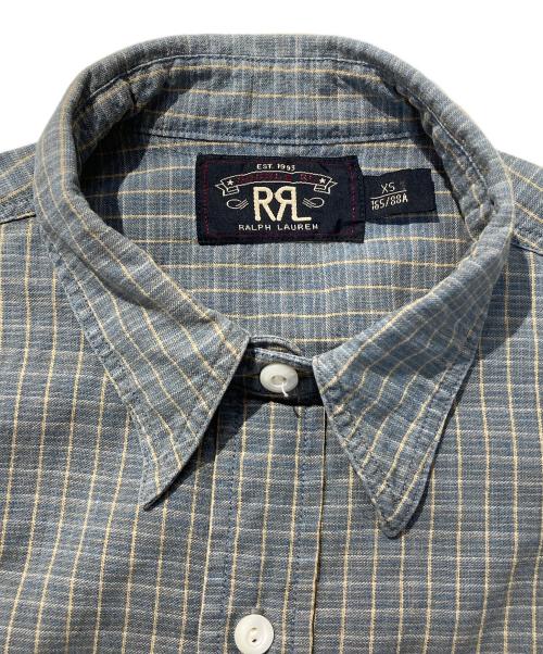 RRL（ダブルアールエル）RRL (ダブルアールエル) チンストチェックシャツ グレー サイズ:XSの古着・服飾アイテム
