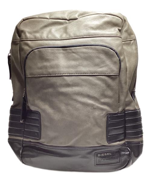 DIESEL（ディーゼル）DIESEL (ディーゼル) レザーリュック カーキの古着・服飾アイテム
