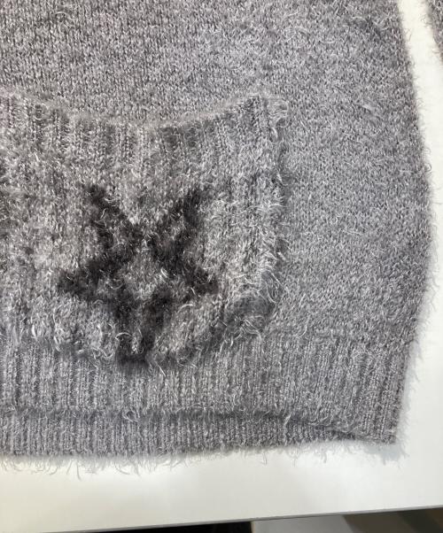 el conductorh（コンダクター）el conductorH (コンダクター) SHAGGY KNIT CARDIGAN グレー サイズ:Lの古着・服飾アイテム