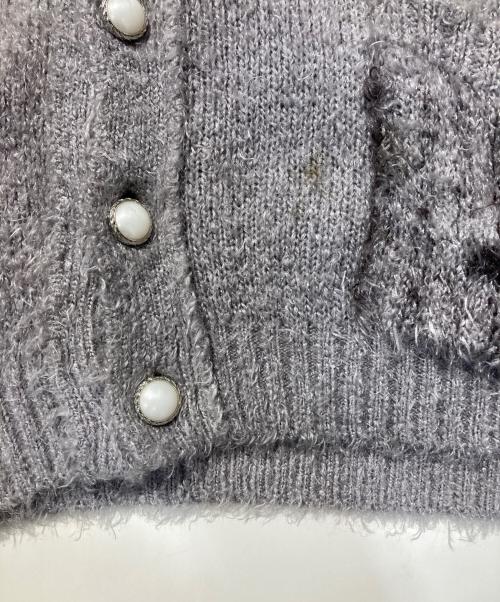el conductorh（コンダクター）el conductorH (コンダクター) SHAGGY KNIT CARDIGAN グレー サイズ:Lの古着・服飾アイテム