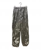 6(ROKU) BEAUTY&YOUTHロク ビューティーアンドユース）の古着「HAKU SILVER PANTSハクシルバーパンツ」｜シルバー