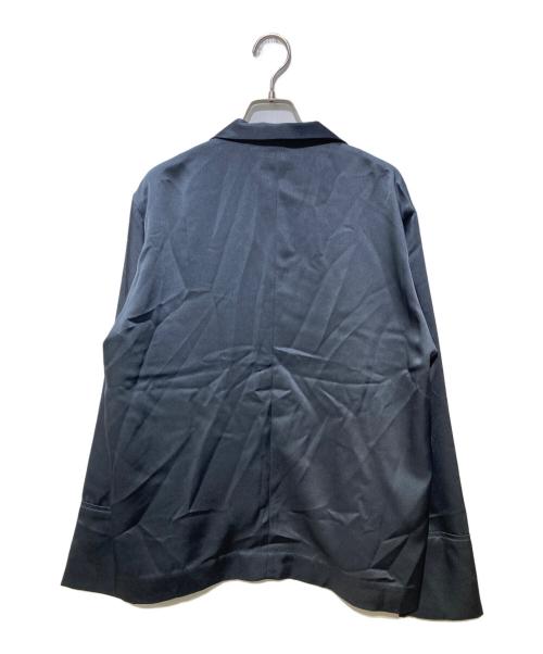 anuke（アンヌーク）anuke (アンヌーク) サテンテーラードジャケット ネイビー サイズ:FREEの古着・服飾アイテム