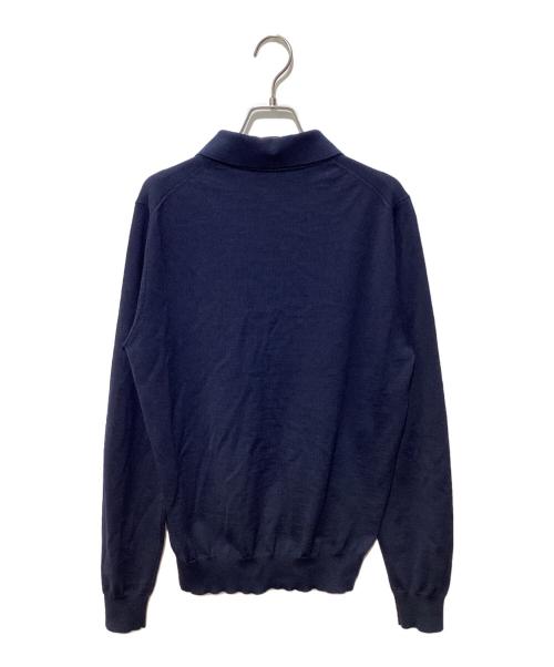PRADA（プラダ）PRADA (プラダ) ニットポロシャツ ネイビー サイズ:SIZE 50の古着・服飾アイテム