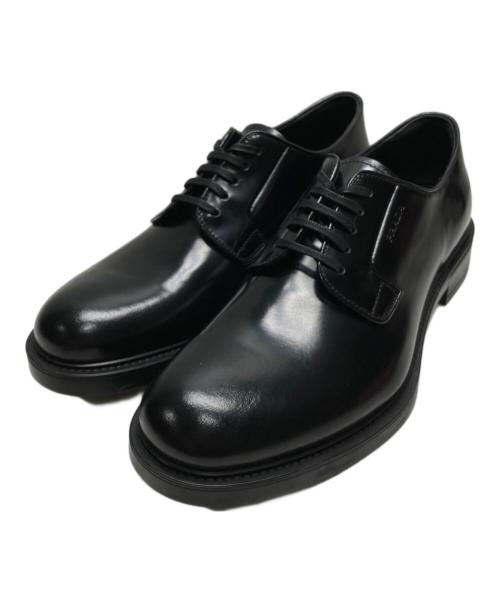 PRADA（プラダ）PRADA (プラダ) プレーントゥシューズ ブラック サイズ:6 1/2の古着・服飾アイテム