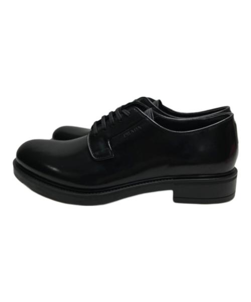 PRADA（プラダ）PRADA (プラダ) プレーントゥシューズ ブラック サイズ:6 1/2の古着・服飾アイテム