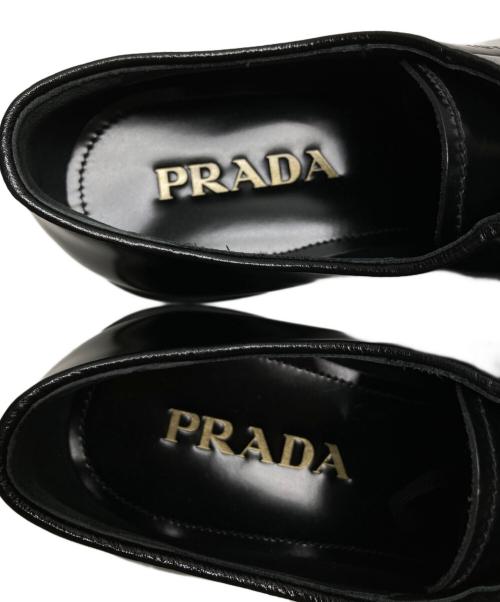 PRADA（プラダ）PRADA (プラダ) プレーントゥシューズ ブラック サイズ:6 1/2の古着・服飾アイテム