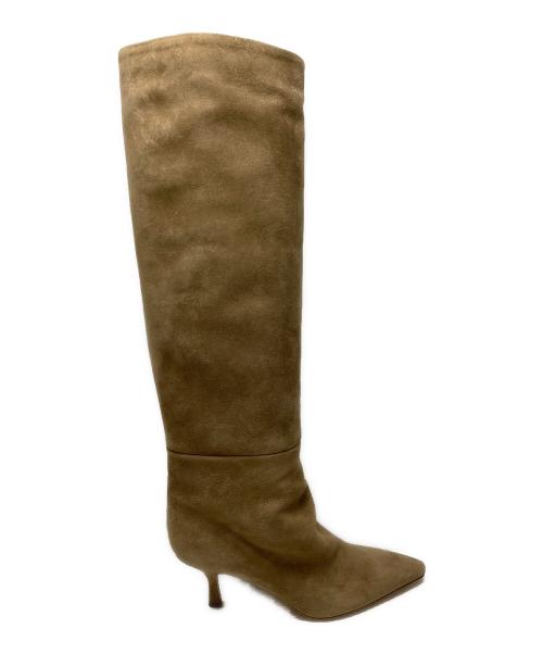 BRENTELLA（ブレンテッラ）BRENTELLA (ブレンテッラ) BRENTELLA POINTED SUEDEブーツ ベージュ サイズ:SIZE 36(23cm)の古着・服飾アイテム