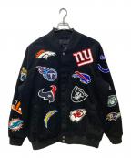 NFLナショナル・フットボール・リーグ）の古着「オールチームワッペンスタジャン」｜ブラック