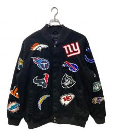 NFL（ナショナル・フットボール・リーグ）の古着「オールチームワッペンスタジャン」｜ブラック