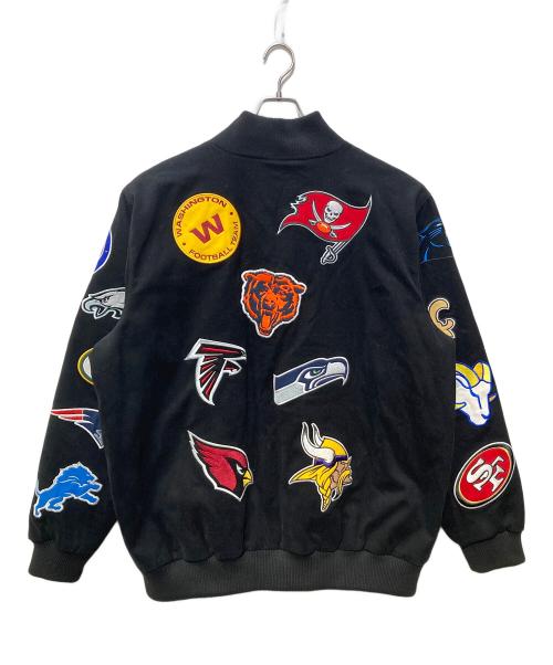 NFL（ナショナル・フットボール・リーグ）NFL (ナショナル・フットボール・リーグ) オールチームワッペンスタジャン ブラック サイズ:XXLの古着・服飾アイテム