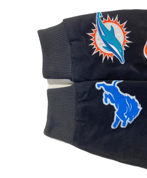 NFL（ナショナル・フットボール・リーグ）NFL (ナショナル・フットボール・リーグ) オールチームワッペンスタジャン ブラック サイズ:XXLの古着・服飾アイテム