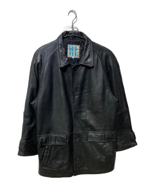 WOOD LANDER（ウッドランダー）WOOD LANDER (ウッドランダー) レザーカーコート ブラック サイズ:SIZE Lの古着・服飾アイテム