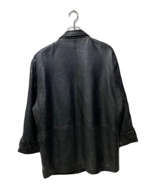 WOOD LANDER（ウッドランダー）WOOD LANDER (ウッドランダー) レザーカーコート ブラック サイズ:SIZE Lの古着・服飾アイテム